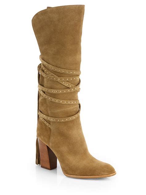 michael kors suede boots|michael kors knee high boots.